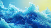 Dynamic Blue Ocean Waves with Foam Detail