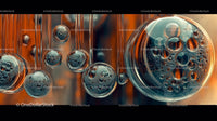 Macro Shot of Bubbles in Vibrant Liquid Sphere