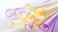 Abstract Pastel Glass Tubes with Soft Gradients
