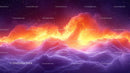 Vibrant Cosmic Waves Against a Fiery Sky