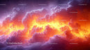 Dramatic Fiery Clouds in a Vivid Cosmic Sunset