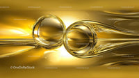 Golden Spheres on a Gleaming Abstract Background