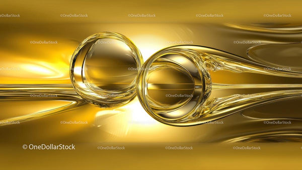 Golden Spheres on a Gleaming Abstract Background