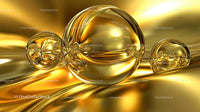Golden Spheres on Fluid Metallic Surface