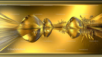 Dynamic Golden Liquid Flow in Modern Abstract Art