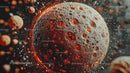 Abstract Cosmic Sphere with Textured Surface