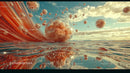 Surreal Liquid and Bubble Abstract Art Scene