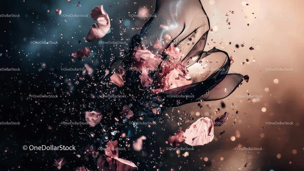 Delicate Petals in Vivid Artistic Explosion