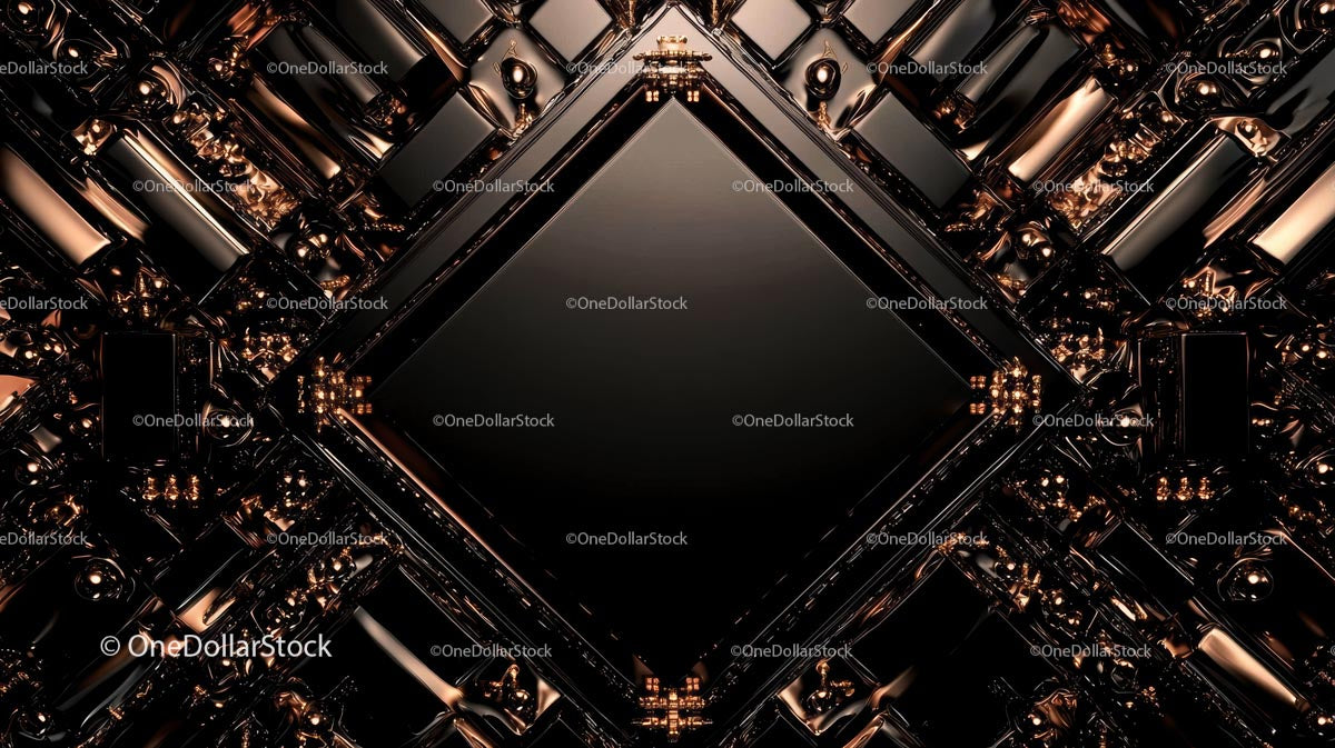 Futurystyczna metaliczna geometryczna sztuka abstrakcyjna