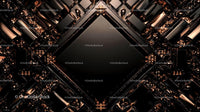 Futuristic Metallic Geometric Abstract Art