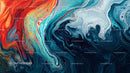 Vibrant Fluid Art with Swirling Patterns and Dynamic Flow
