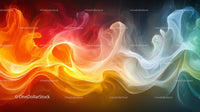 Vibrant Abstract Smoke Art with Fiery Hues