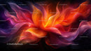 Abstract Fiery Bloom with Vibrant Swirling Colors