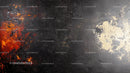 Abstract Fiery and Textured Canvas Painting