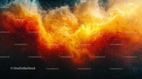 Dramatic Fiery Burst of Colorful Smoke in Motion