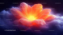 Ethereal Cosmic Flower with Glowing Petals Amidst Stars