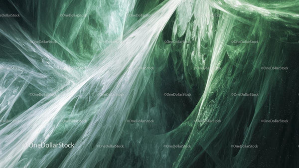 Ethereal Green Abstract Fractal with Flowing Lines