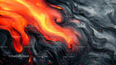 Dynamic Flow of Fiery Red and Black Abstract Art