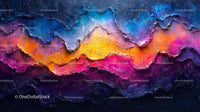 Vibrant Abstract Oil Painting with Rich Textured Layers