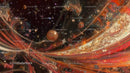 Vibrant Cosmic Swirls in Abstract Space Art