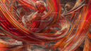 Vibrant Abstract with Dynamic Red Swirls