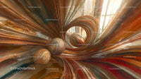 Dynamic Swirling Spheres with Artistic Marbled Texture