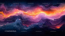 Vibrant Abstract Cosmic Waves with Dynamic Colors