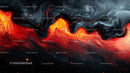 Fiery Lava Flow with Swirling Abstract Patterns