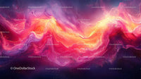 Vibrant Abstract Waves in Cosmic Ocean