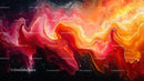 Vibrant Swirling Abstract with Red and Orange Hues