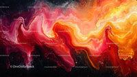 Vibrant Swirling Abstract with Red and Orange Hues