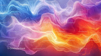 Colorful Abstract Waves with Vibrant Fluid Motion