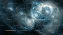 Abstract Cosmic Fractal Patterns in Blue and White