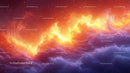 Vibrant Cosmic Wave Under Fiery Horizon