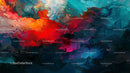 Vibrant Abstract Oil Painting with Rich Colors