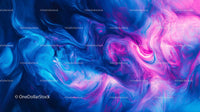 Vibrant Blue and Pink Fluid Abstract Design