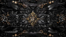 Intricate Black and Gold Abstract 3D Pattern