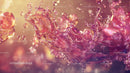 Vibrant Pink Liquid Splash with Dynamic Motion