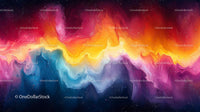 Vibrant Abstract Swirls with Cosmic Colors Fusion
