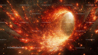 Fiery Swirl Creating a Dynamic Abstract Vortex