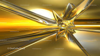 Abstract Golden Metallic Art with Futuristic Design