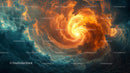Dynamic Vortex of Fiery and Cool Clouds