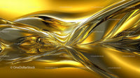 Golden Abstract Waves with Shiny Metallic Texture