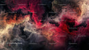 Vibrant Abstract Cloudscape in Red and Black