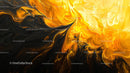 Vibrant Fluid Art in Black and Gold Swirls