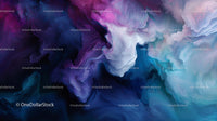 Vibrant Fluid Abstract in Purple and Blue Hues