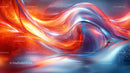 Vibrant Abstract Fluid Art with Dynamic Waves