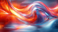 Vibrant Abstract Fluid Art with Dynamic Waves