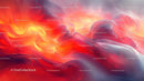 Dynamic Abstract Art with Fiery Red and Yellow Swirls