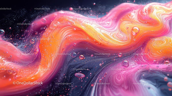 Vibrant Swirls of Pink and Orange in Dynamic Abstract Art